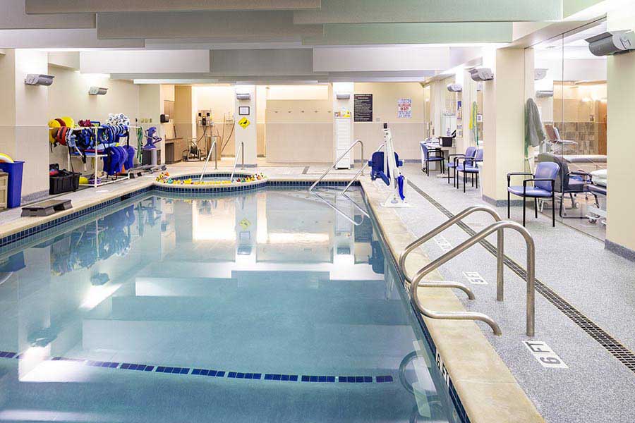 The pool used for Physical Therapy