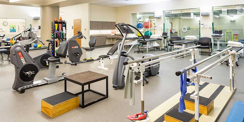 physical therapy room at texas orthopedic